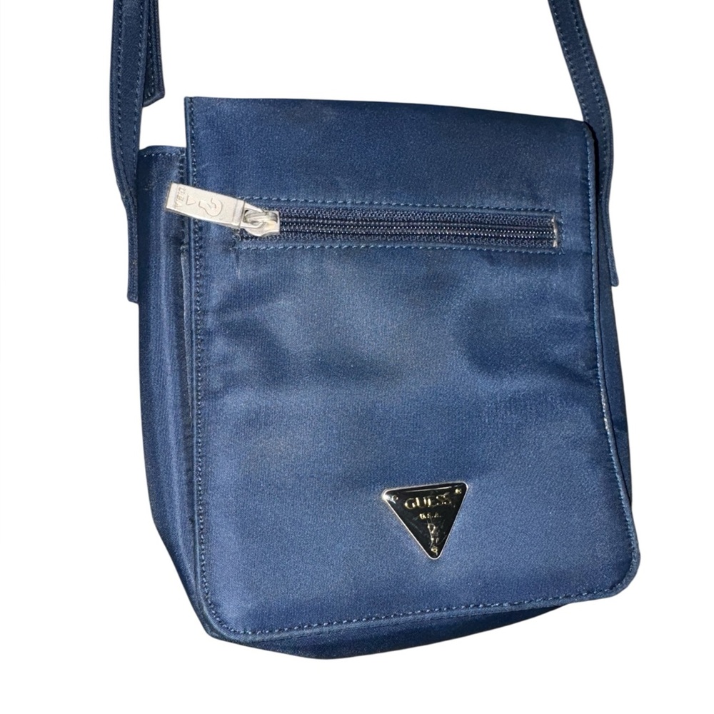 GUESS Blue Crossbody Bag Vintage Mini Purse for Travel Shopping Every Day Casual
